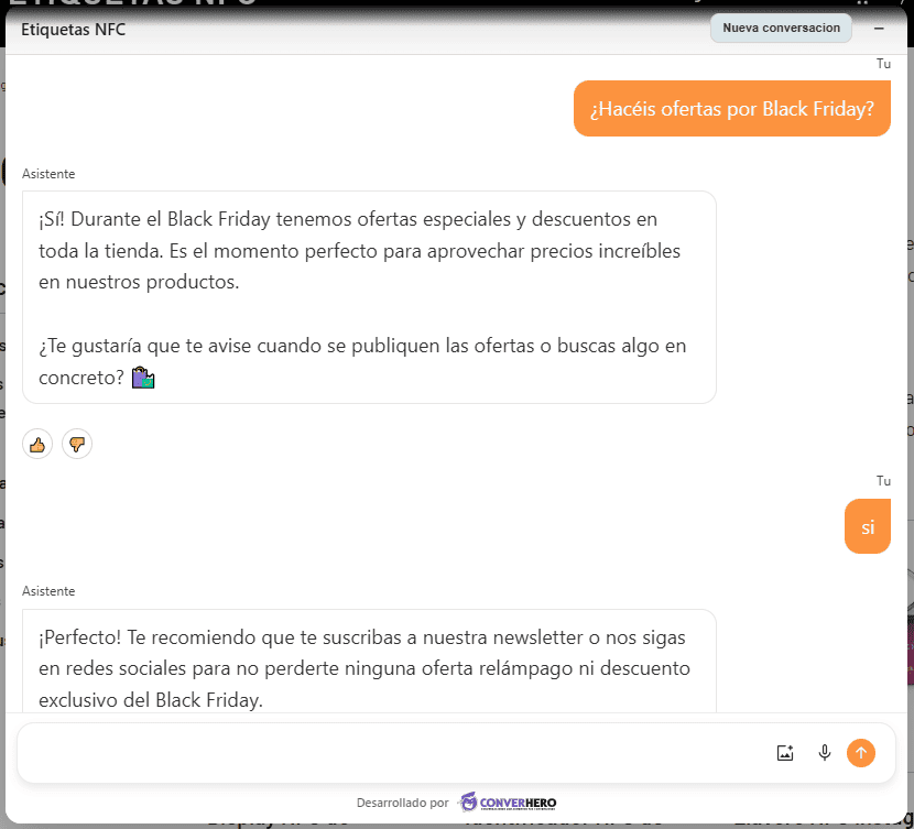 Captura del asistente de ConverHero Captura del asistente de ConverHero