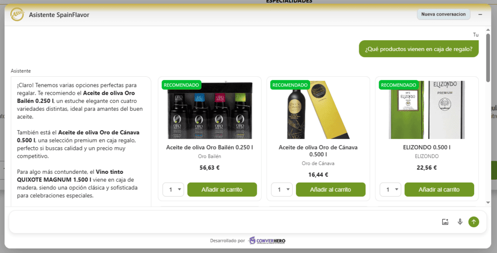 Captura del asistente de ConverHero Captura del asistente de ConverHero