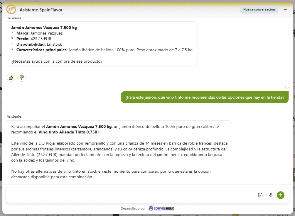 Captura del asistente de ConverHero Captura del asistente de ConverHero