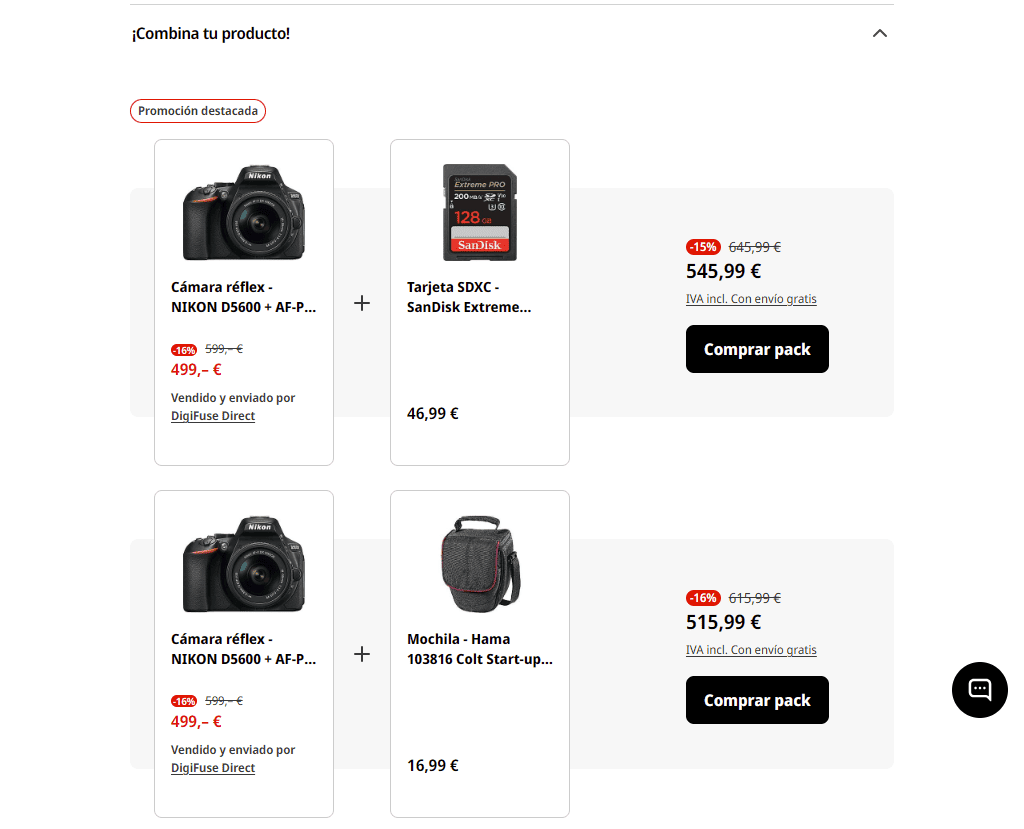 Estrategias para optimizar una ficha de producto de un eCommerce: venta cruzada Estrategias para optimizar una ficha de producto de un eCommerce: venta cruzada