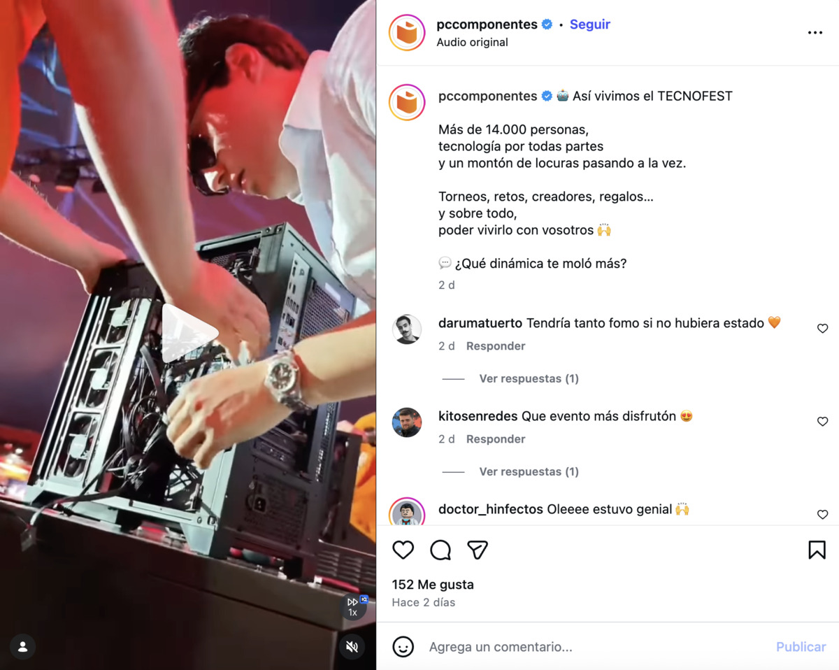 Demostración de producto en PC Componentes