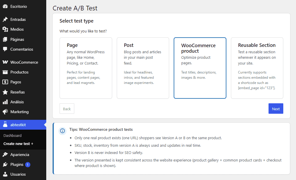 AB Testing for WooCommerce